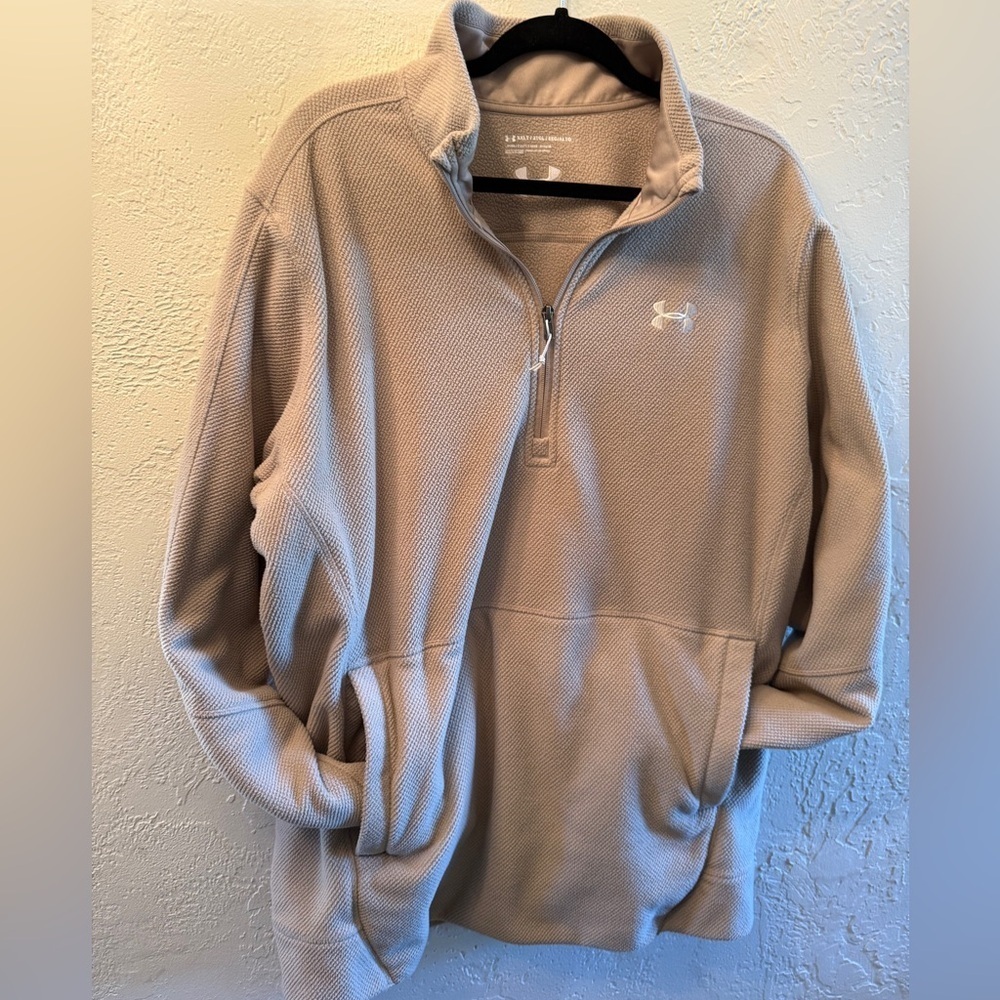 Under Armour Men's XXLT Tan 1/4 Zip-Up Pull over Sweatshirt